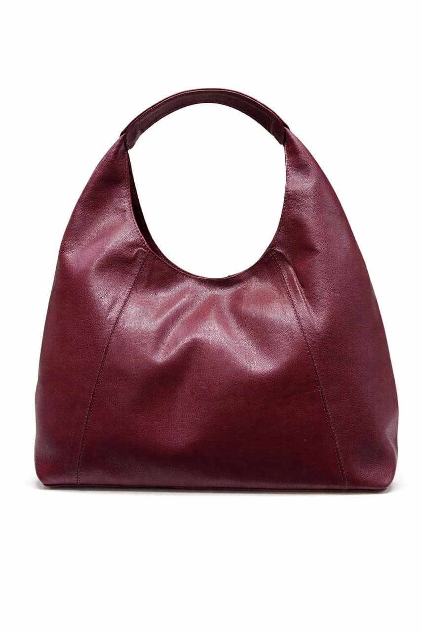 Bolsa Lolla em couro legítimo na cor vinho