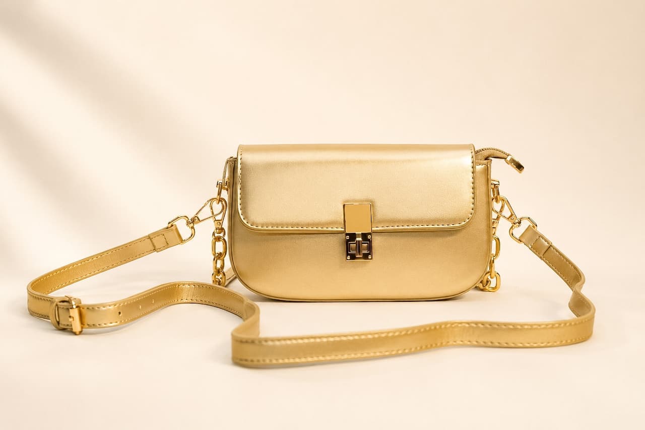 Bolsa beg inspiração material sintético pu alça de mão e transversal com regulagem
