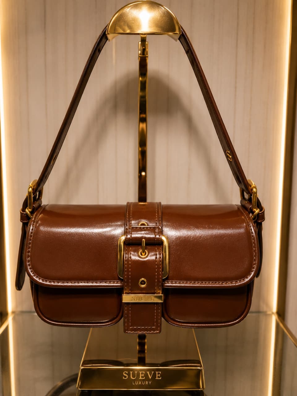 Bolsa beg inspiração surreal em sintético pu