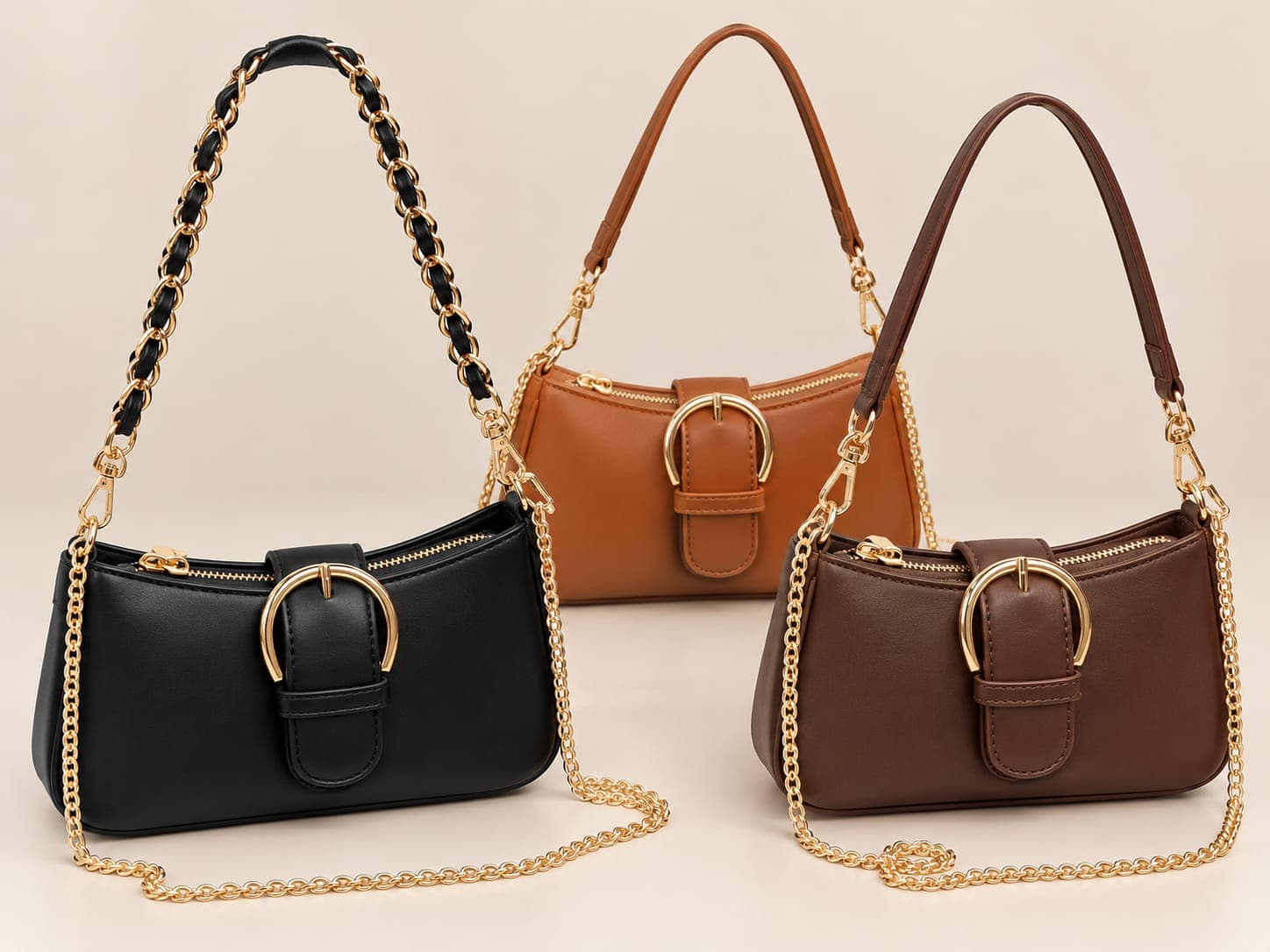 Bolsa inspiração surreal sintético pu alça transversal de corrente 2 alça de ombro