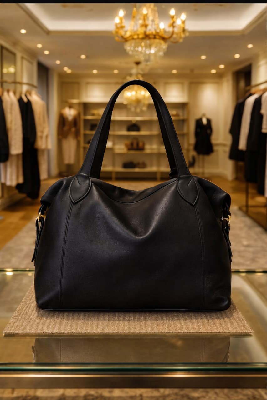 Bolsa sacola, 100% couro